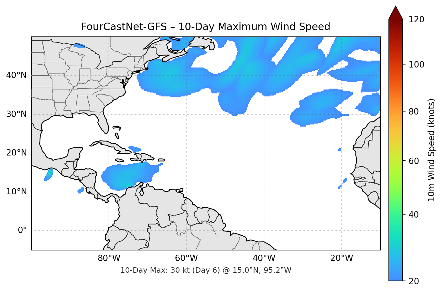 FourCastNet-GFS 10-Day Max