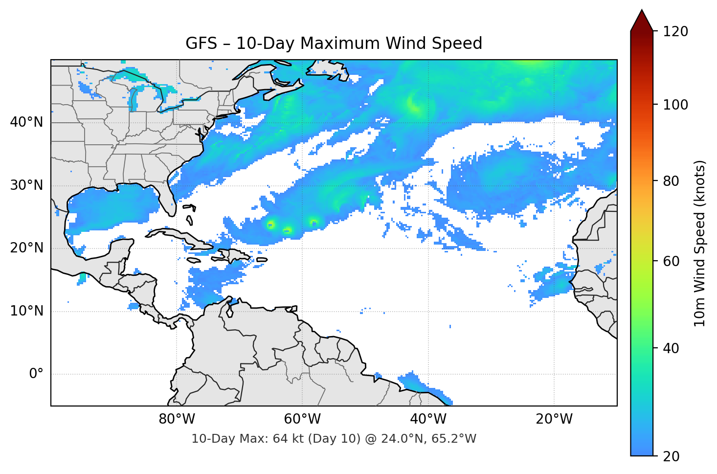 GFS 10-Day Max