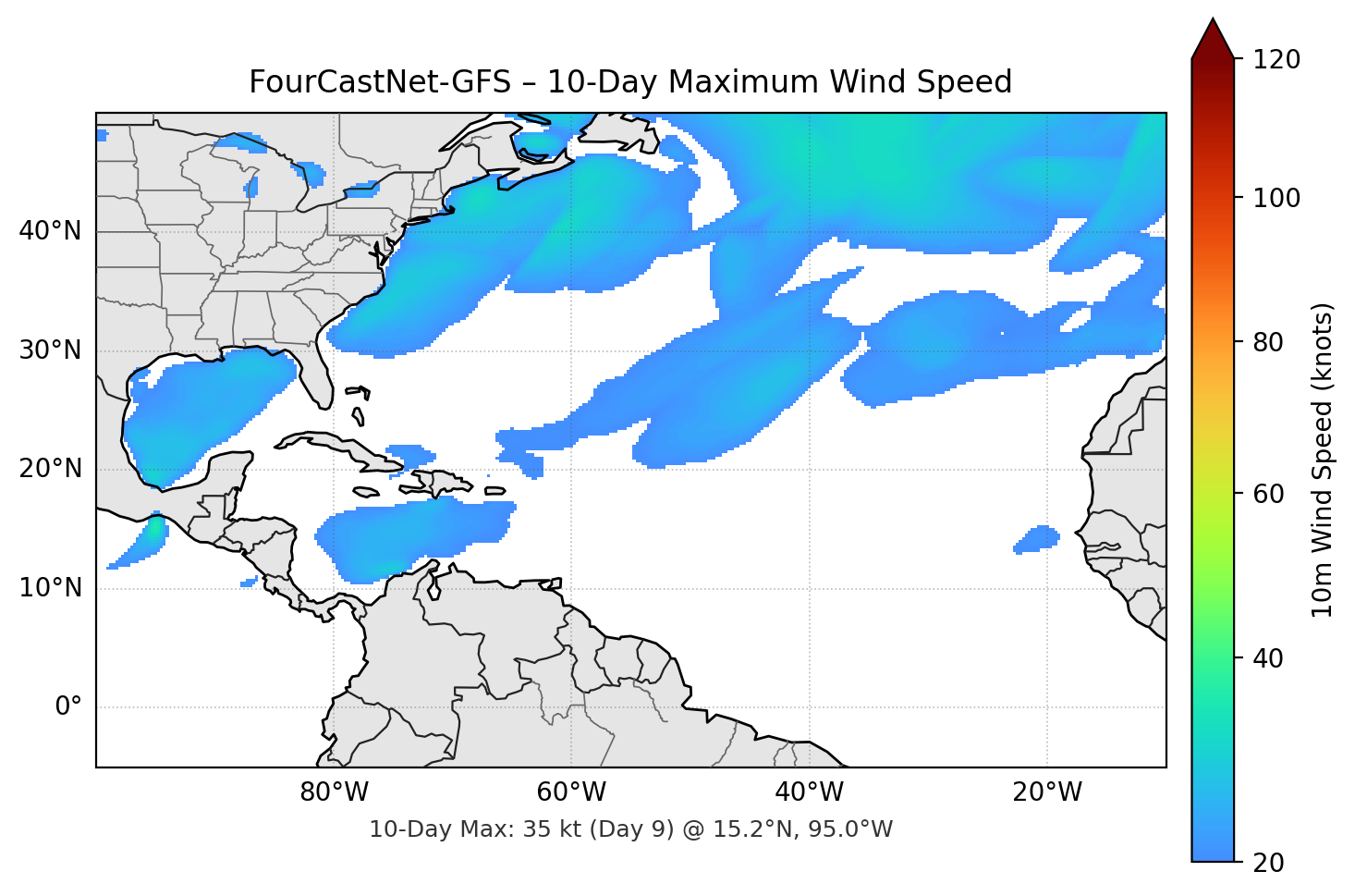 FourCastNet-GFS 10-Day Max