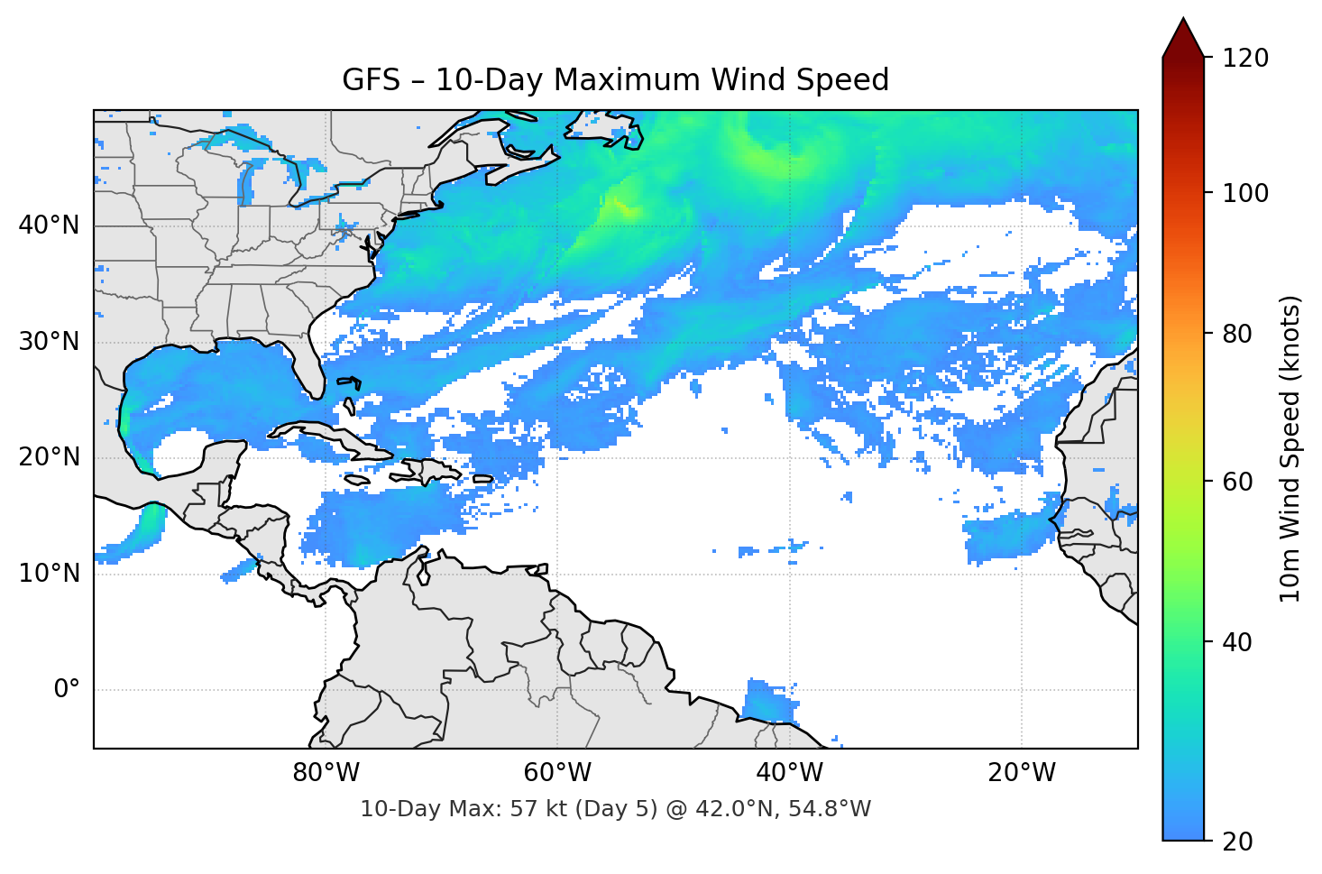 GFS 10-Day Max