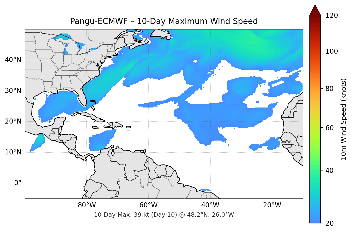 Pangu-ECMWF 10-Day Max