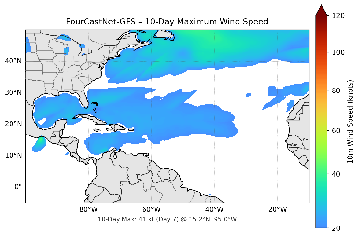 FourCastNet-GFS 10-Day Max