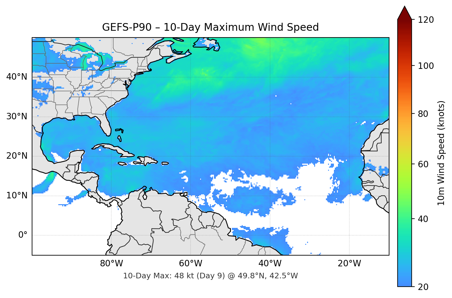 GEFS-P90 10-Day Max