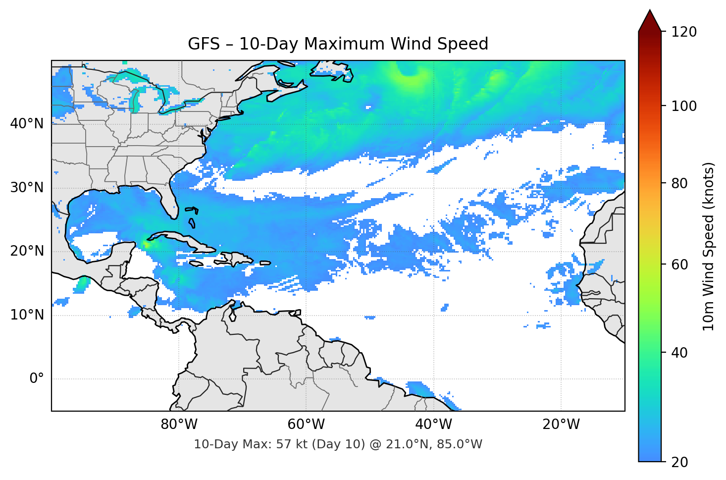 GFS 10-Day Max