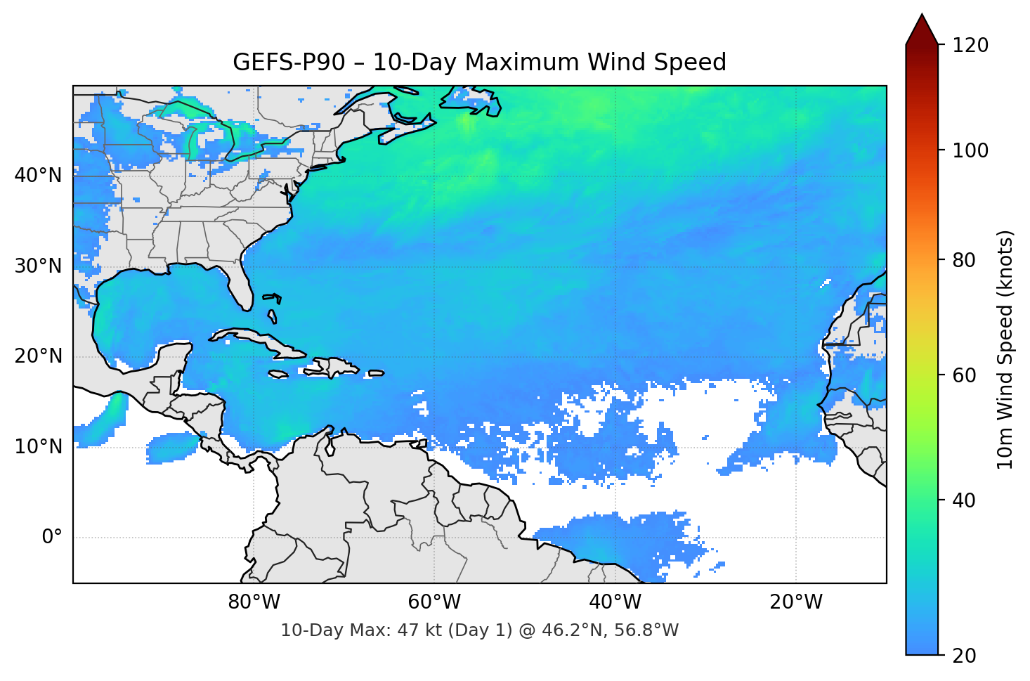 GEFS-P90 10-Day Max
