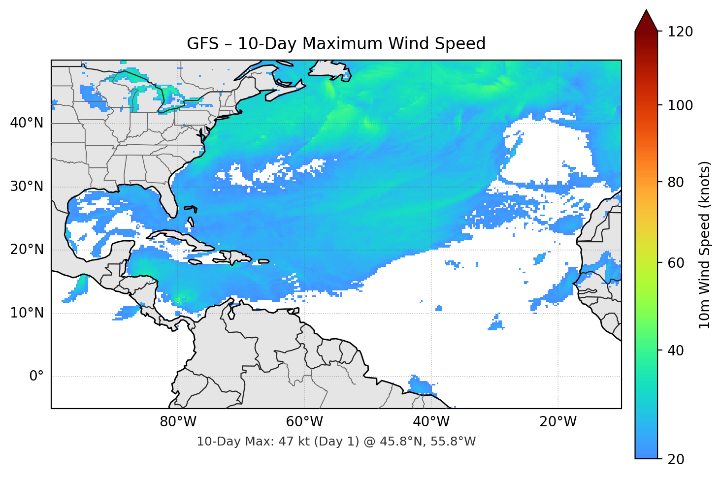 GFS 10-Day Max