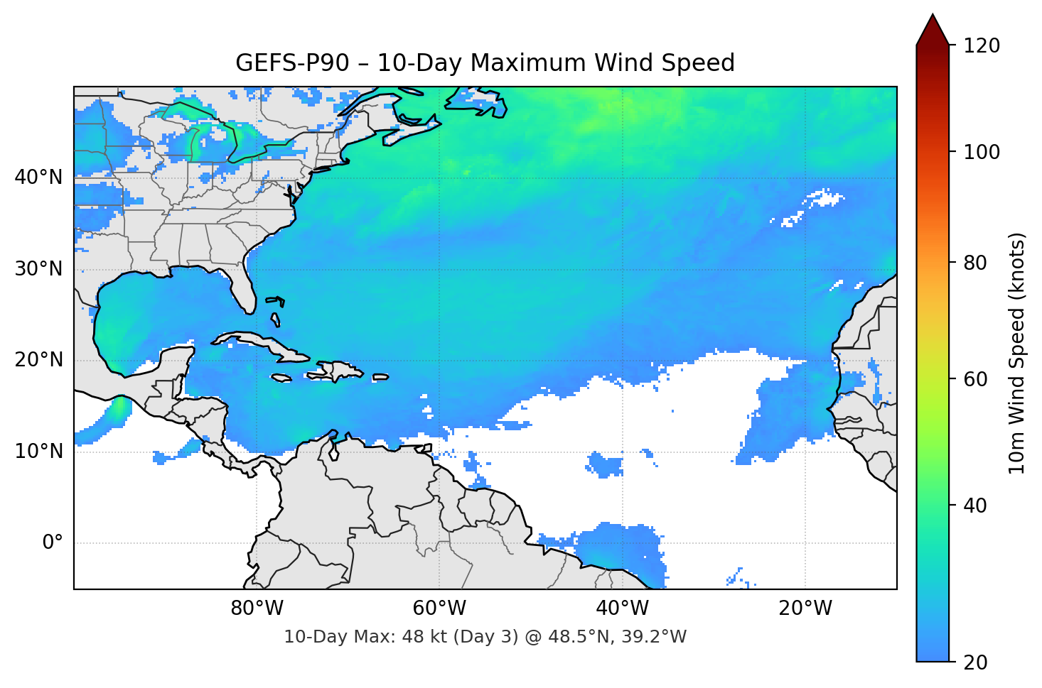 GEFS-P90 10-Day Max