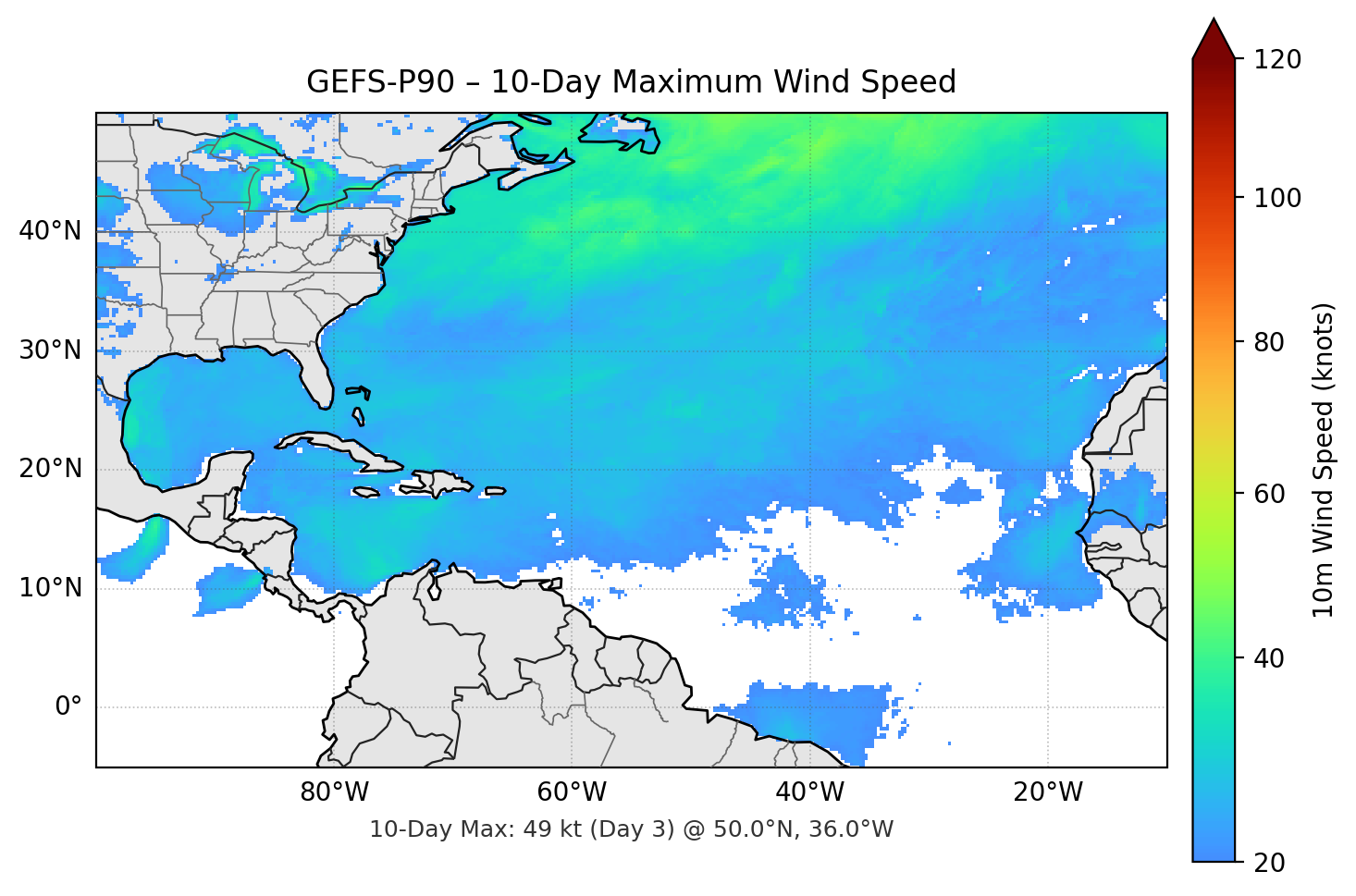 GEFS-P90 10-Day Max