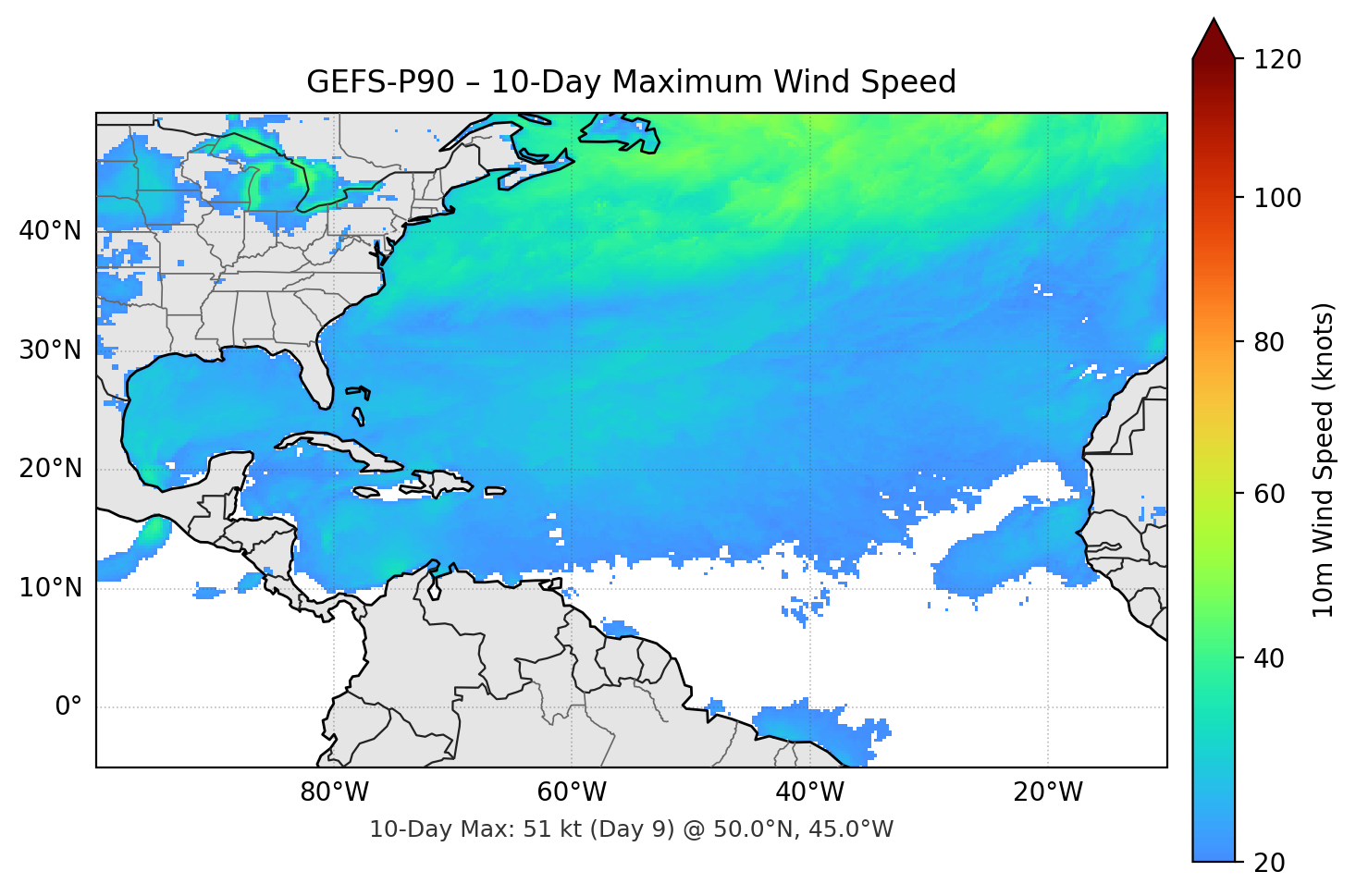 GEFS-P90 10-Day Max