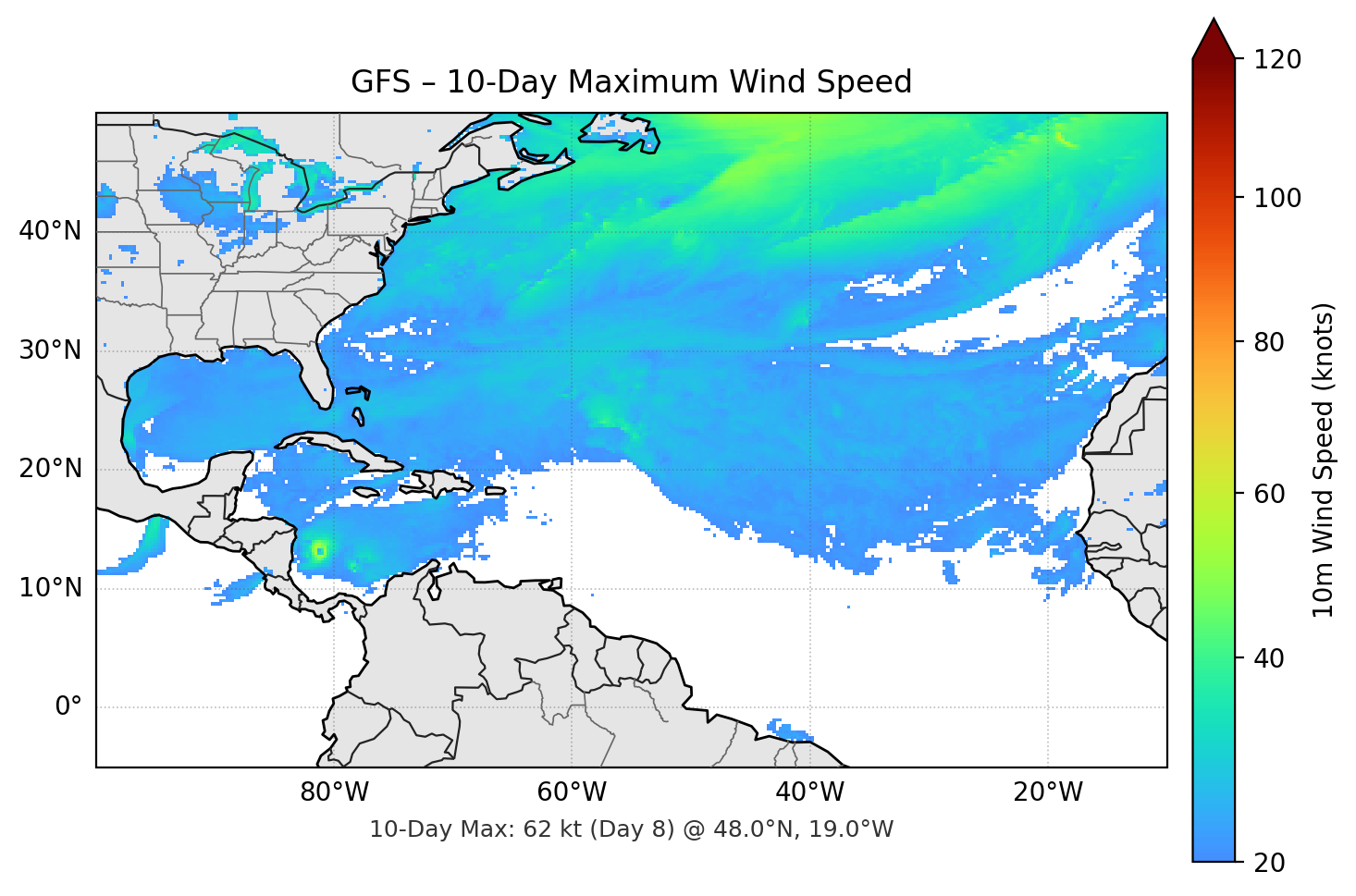 GFS 10-Day Max