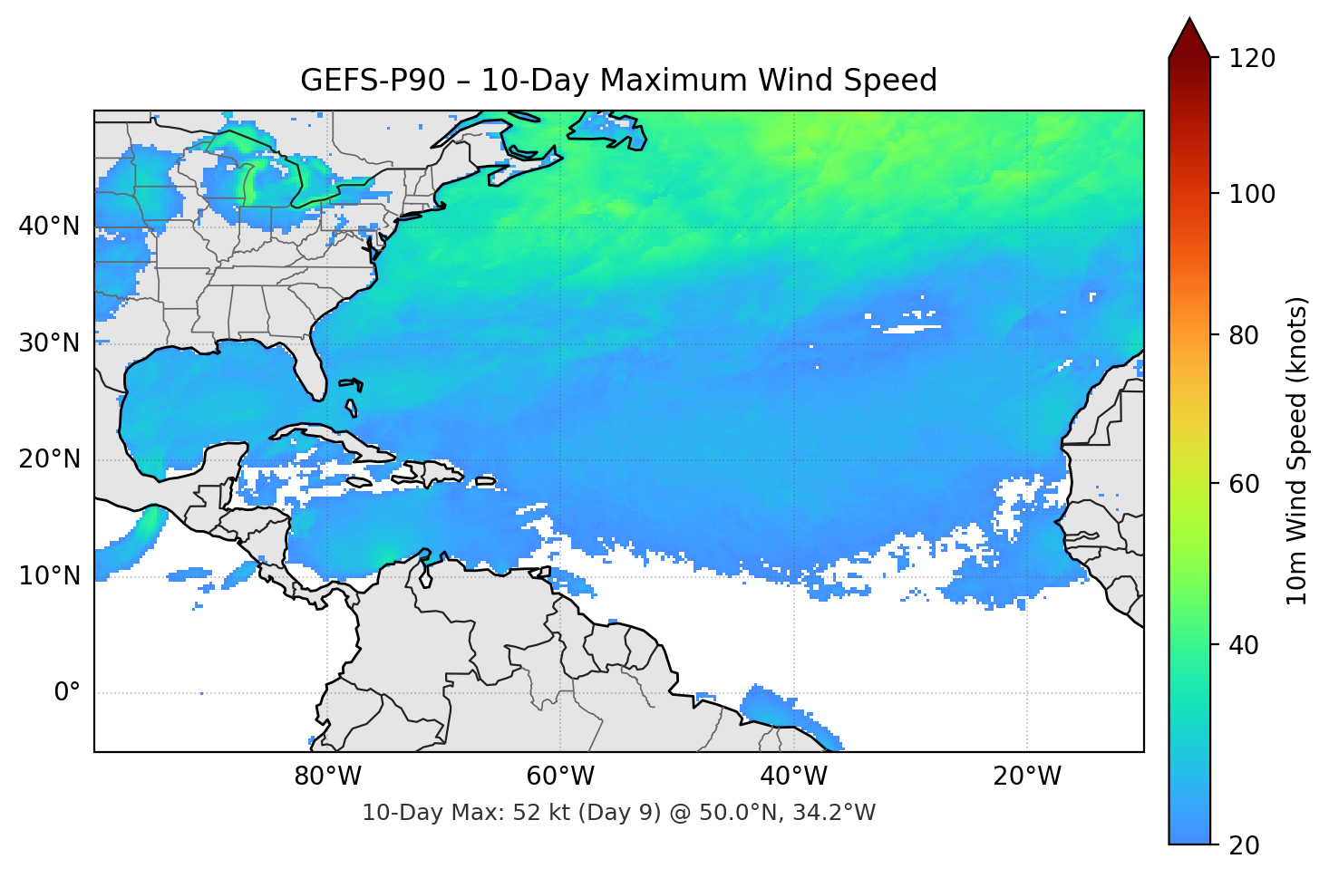 GEFS-P90 10-Day Max