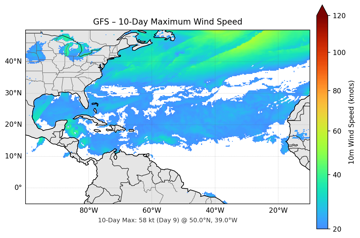 GFS 10-Day Max