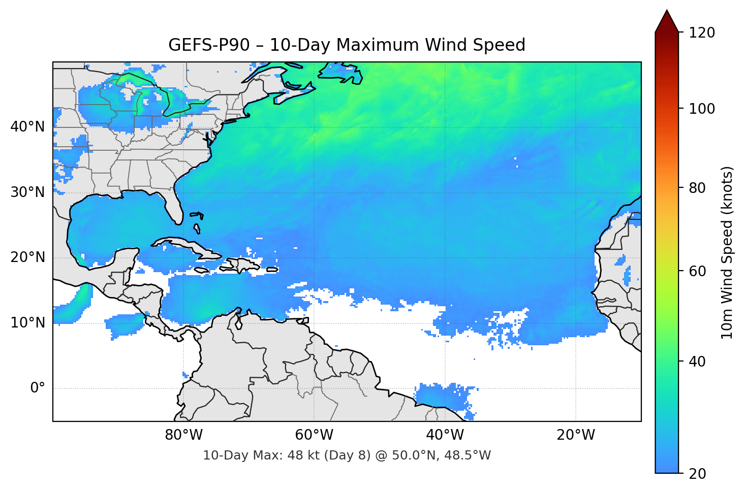 GEFS-P90 10-Day Max