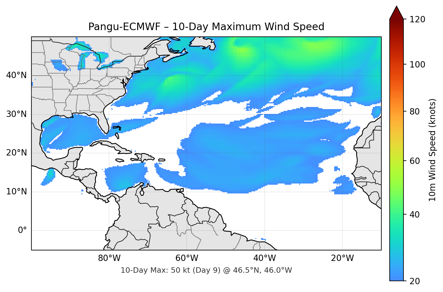 Pangu-ECMWF 10-Day Max