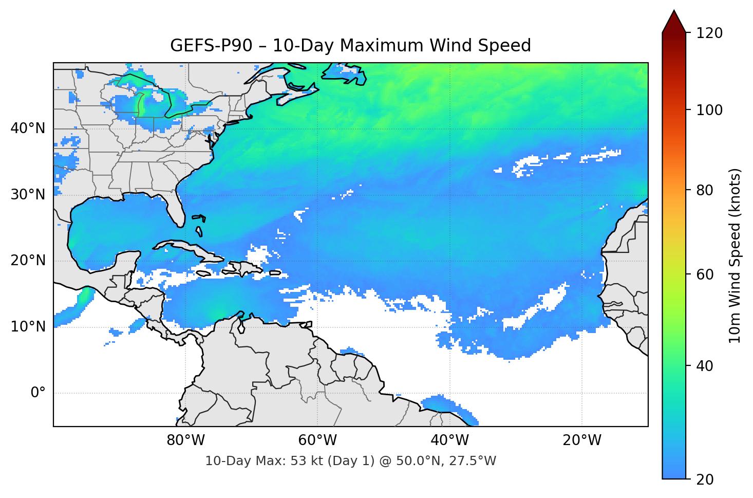 GEFS-P90 10-Day Max