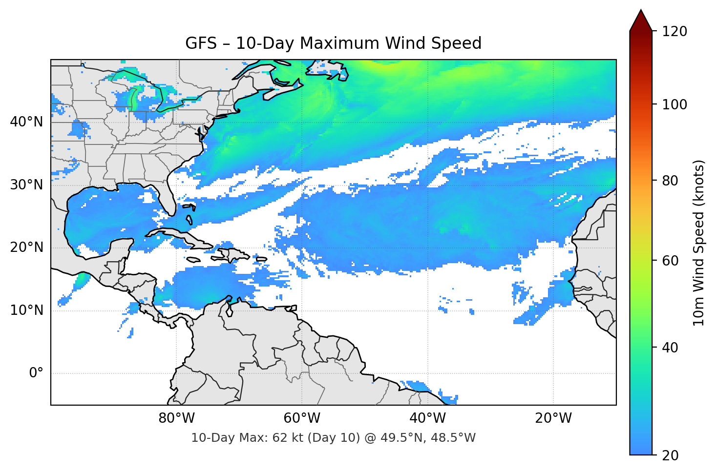GFS 10-Day Max