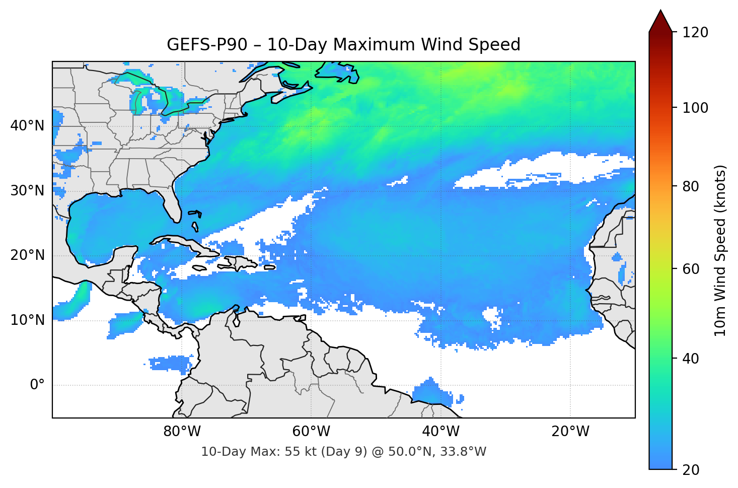 GEFS-P90 10-Day Max