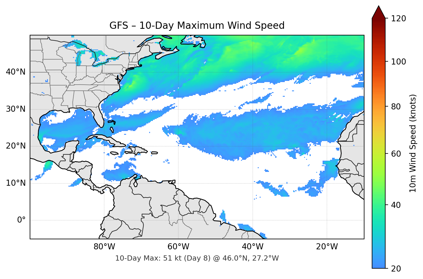 GFS 10-Day Max