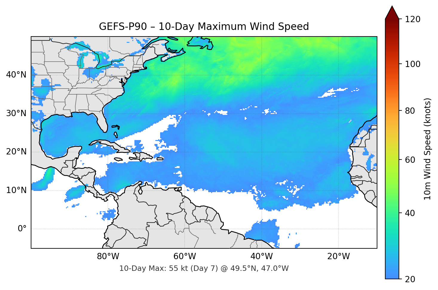 GEFS-P90 10-Day Max