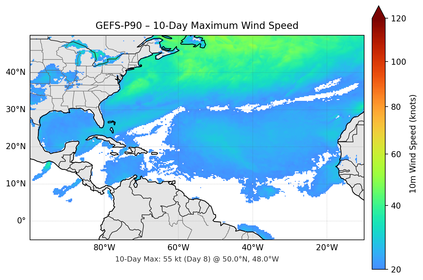 GEFS-P90 10-Day Max