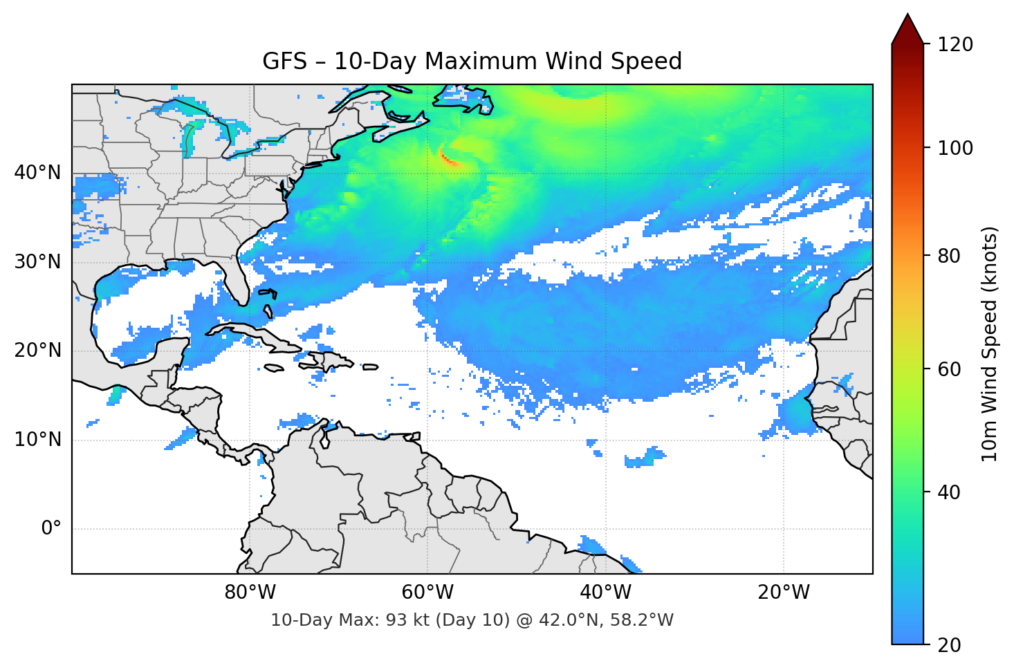 GFS 10-Day Max