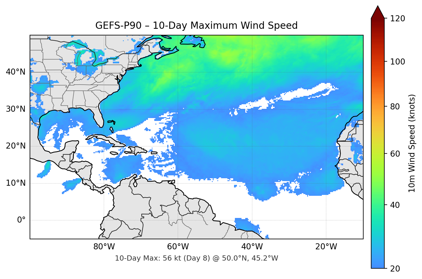 GEFS-P90 10-Day Max