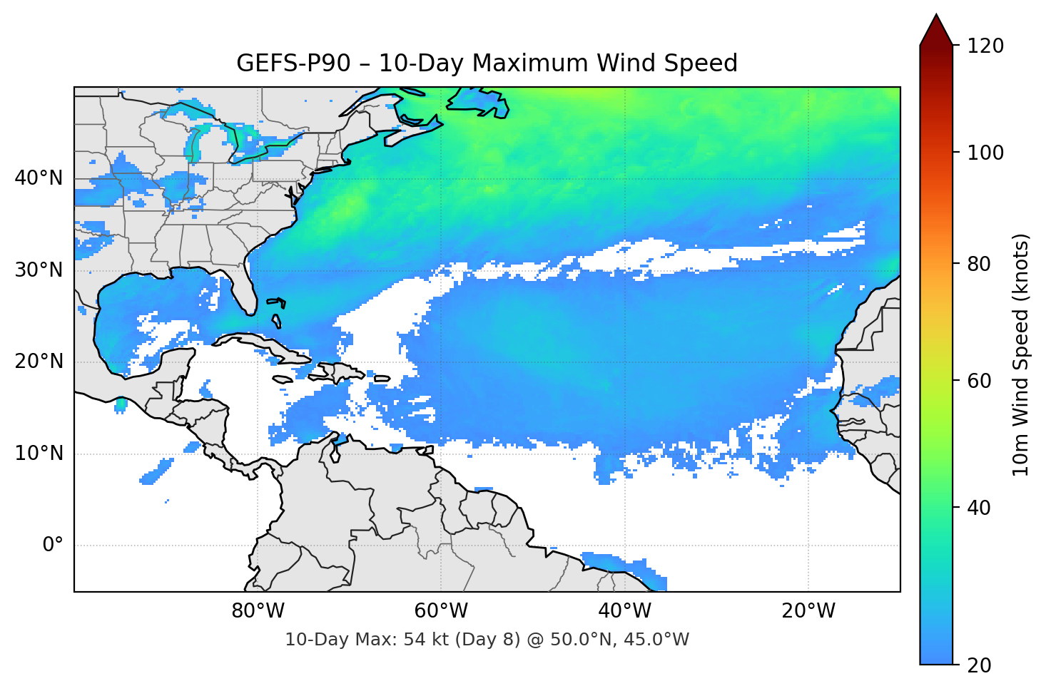GEFS-P90 10-Day Max