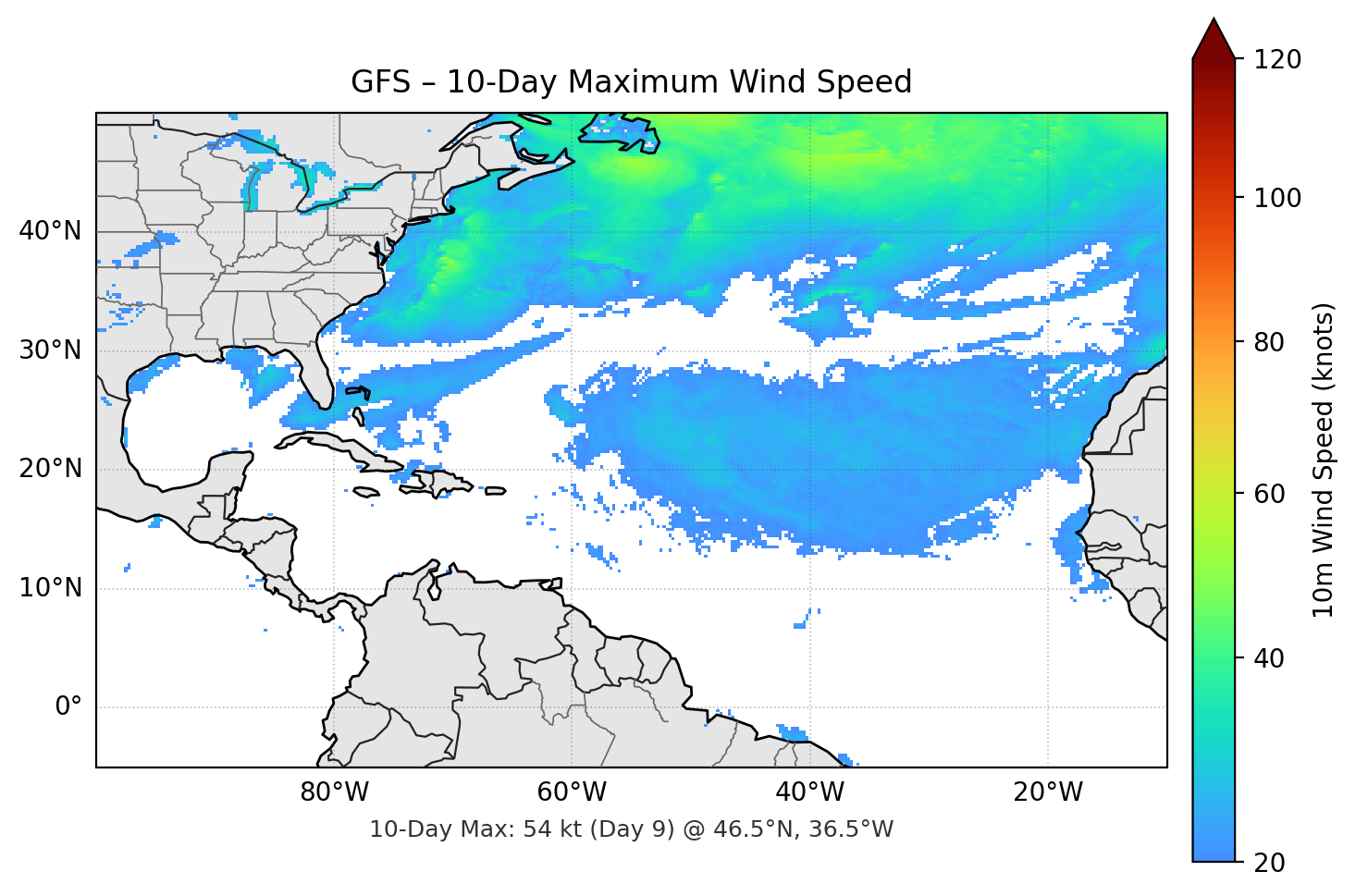 GFS 10-Day Max