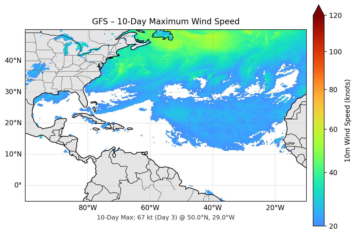 GFS 10-Day Max