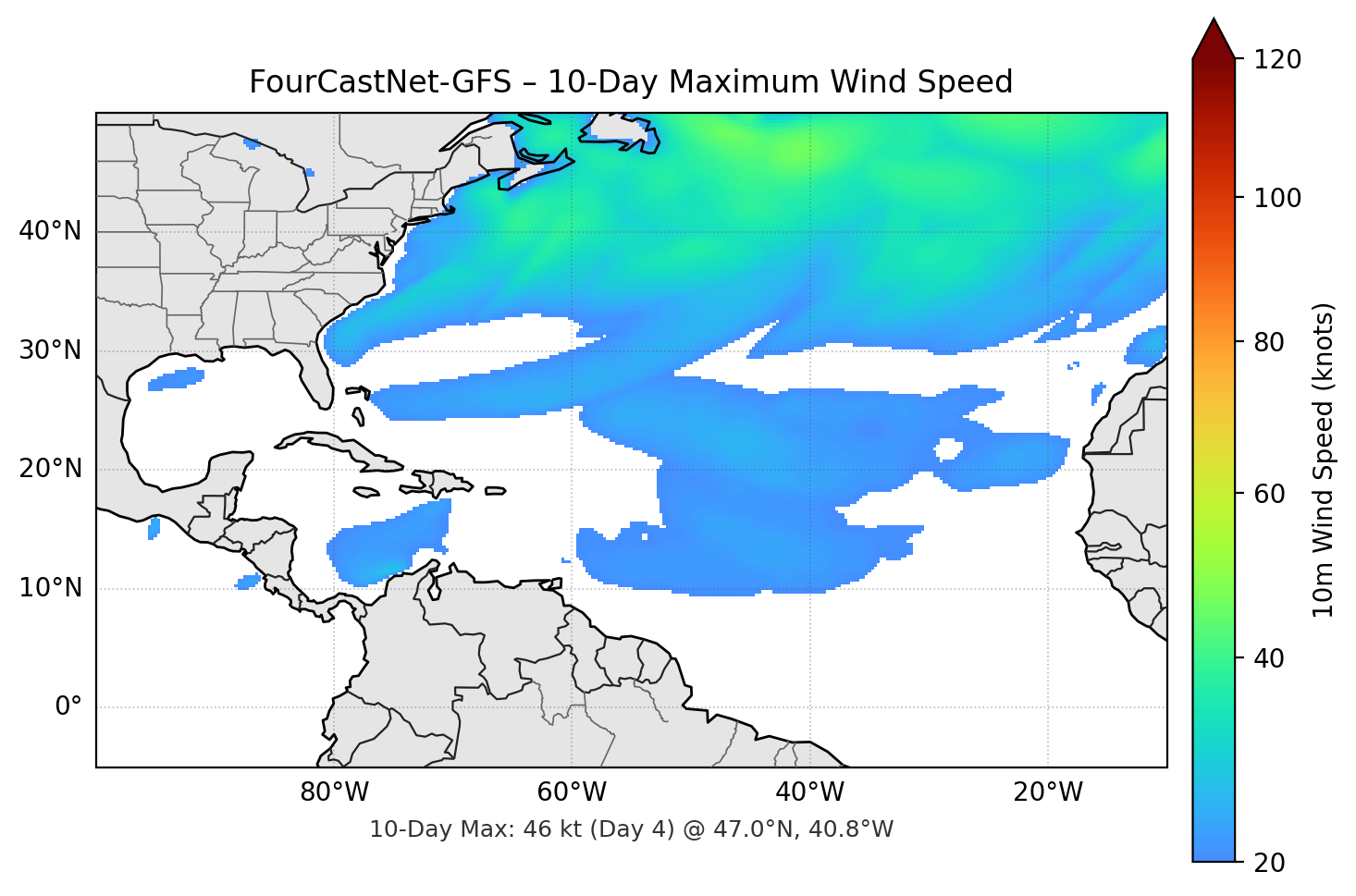 FourCastNet-GFS 10-Day Max