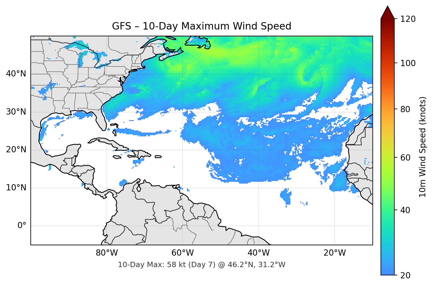 GFS 10-Day Max