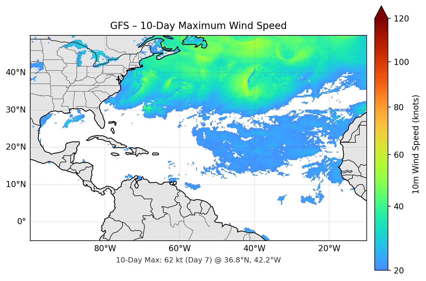 GFS 10-Day Max