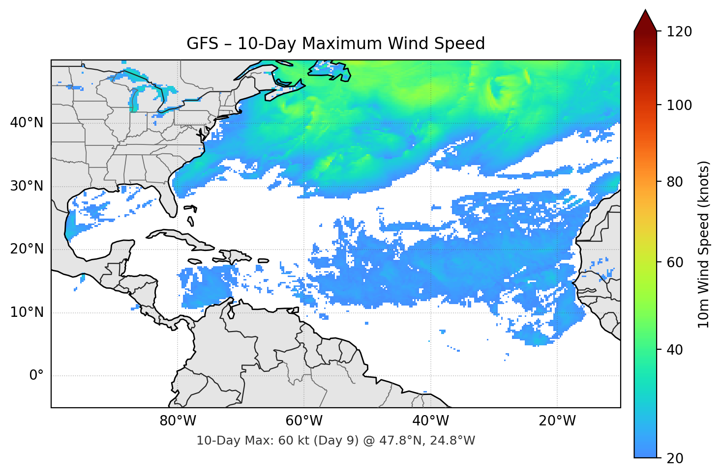 GFS 10-Day Max