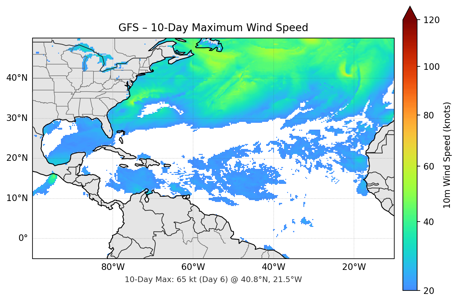 GFS 10-Day Max