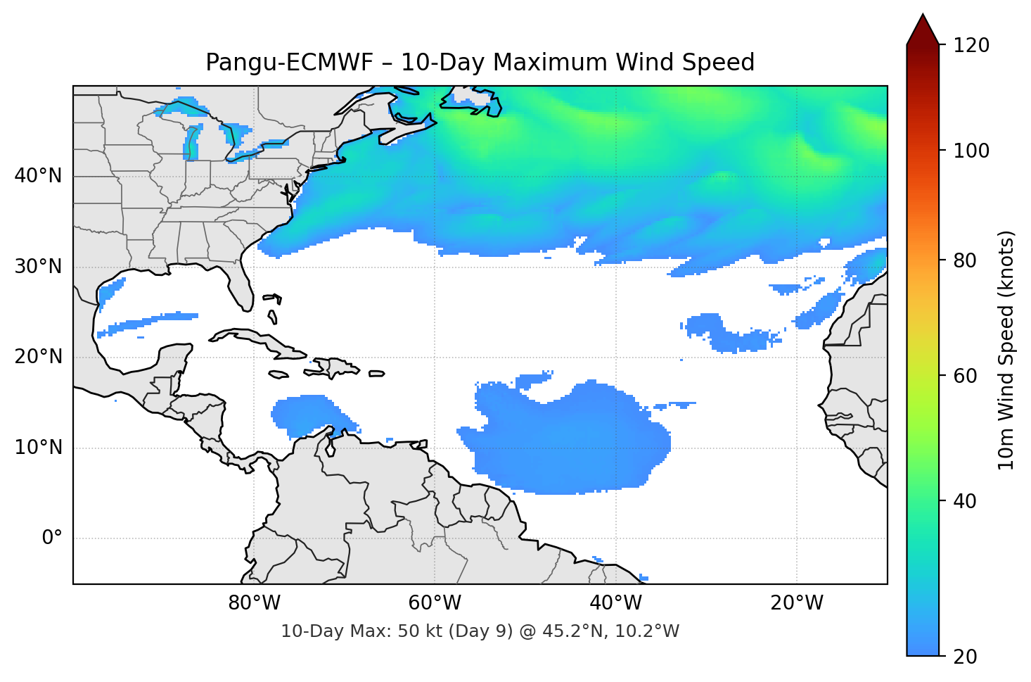 Pangu-ECMWF 10-Day Max