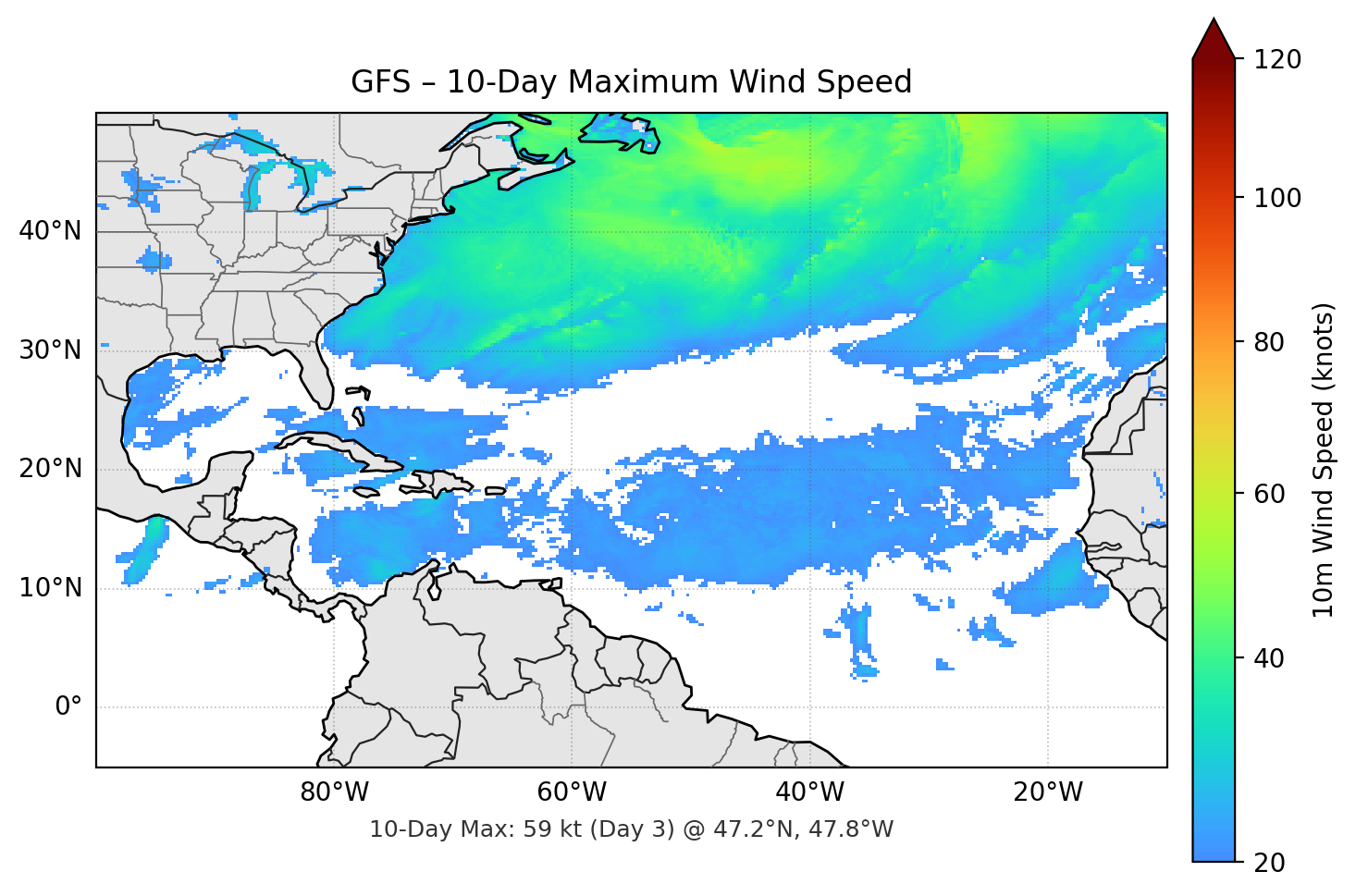 GFS 10-Day Max