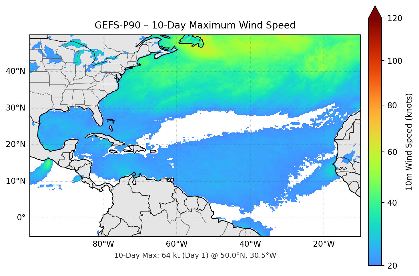 GEFS-P90 10-Day Max