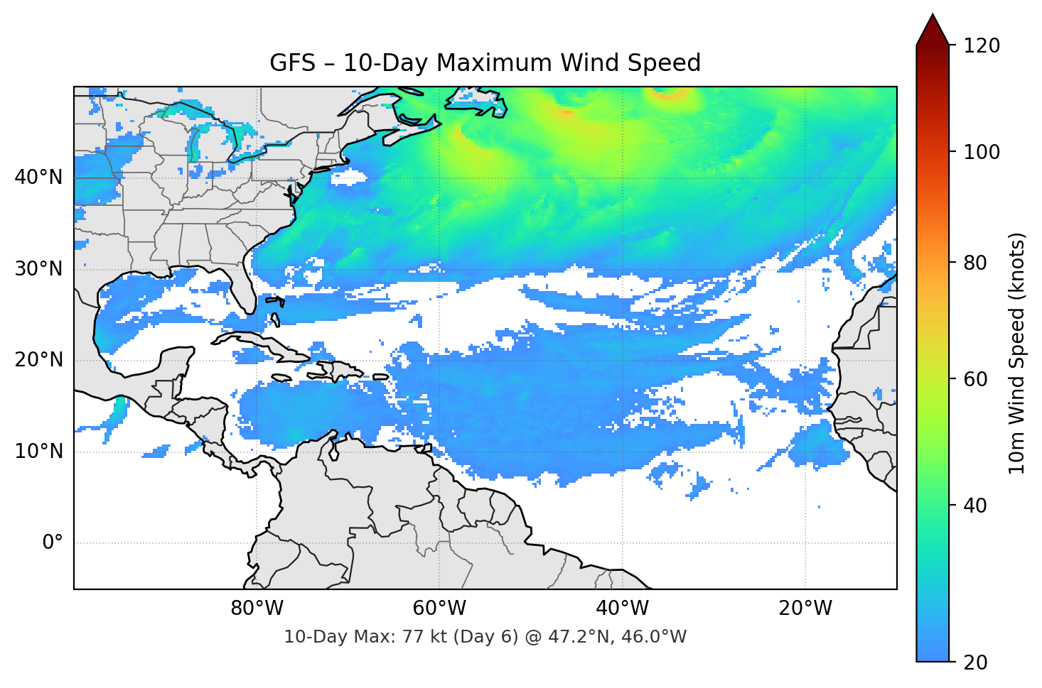 GFS 10-Day Max