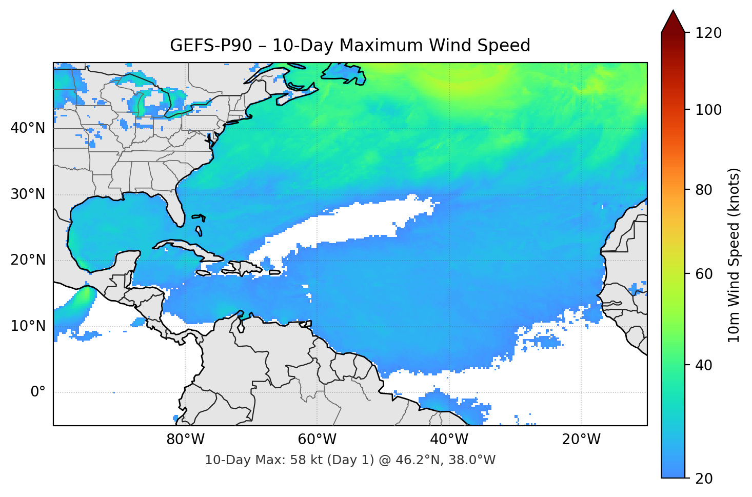 GEFS-P90 10-Day Max