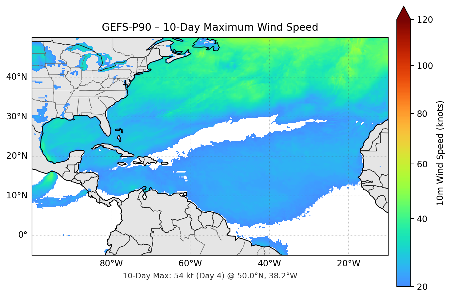 GEFS-P90 10-Day Max