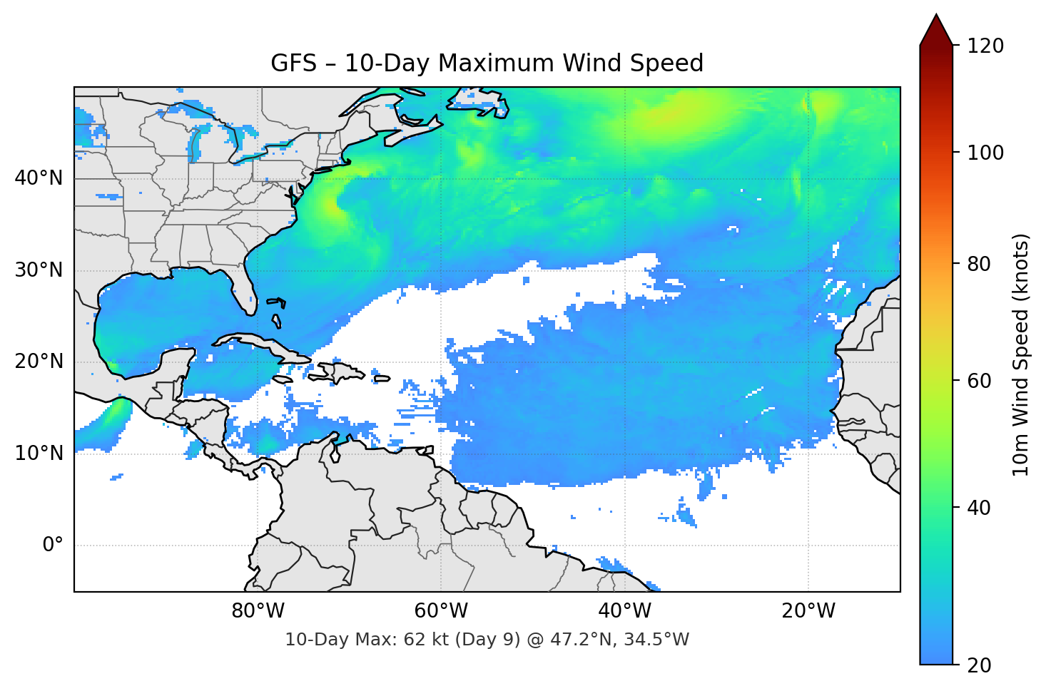 GFS 10-Day Max