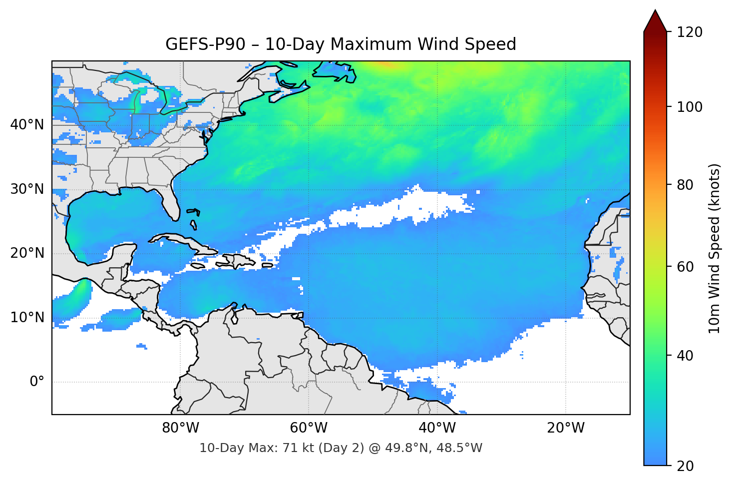 GEFS-P90 10-Day Max