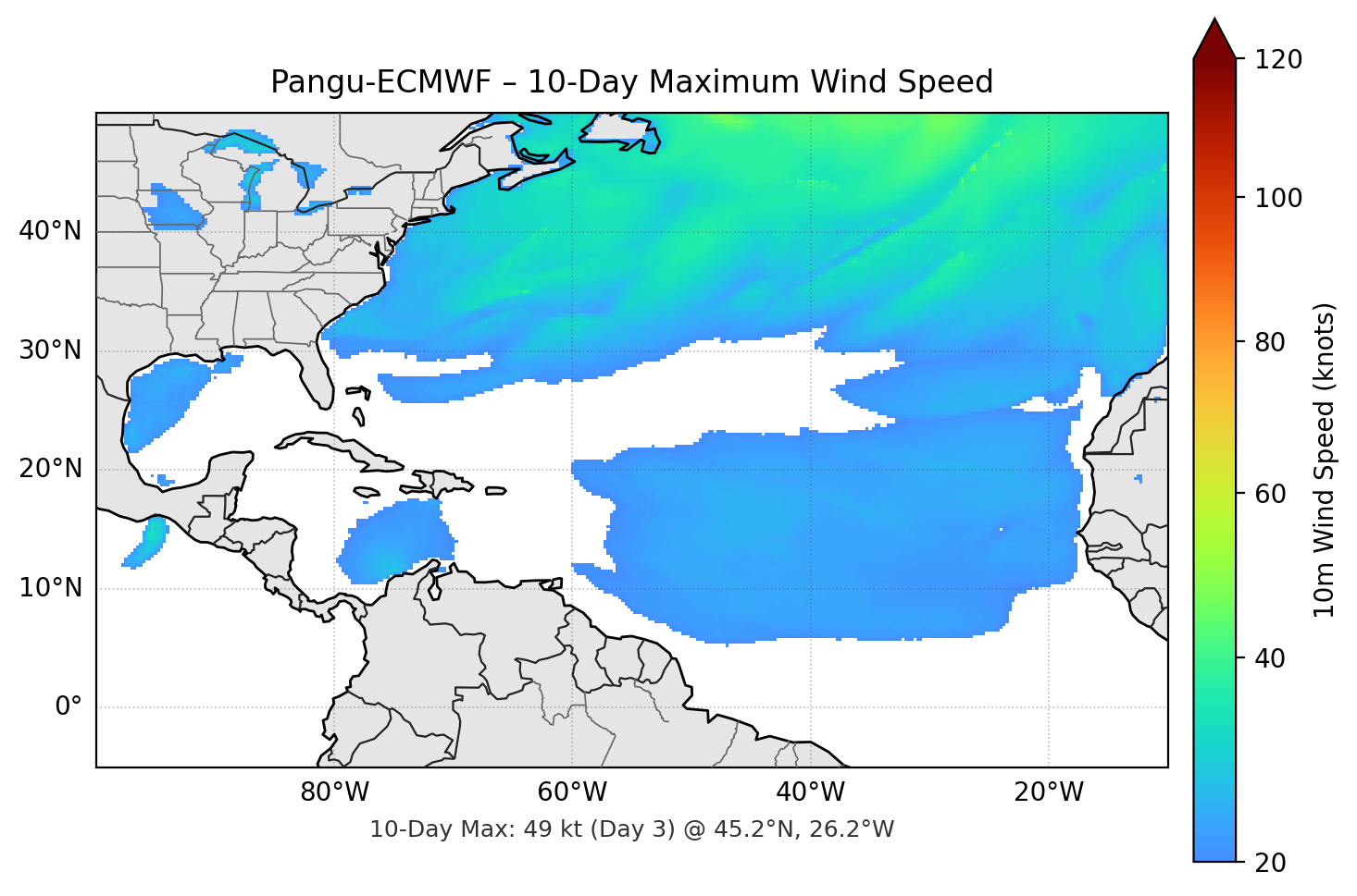Pangu-ECMWF 10-Day Max