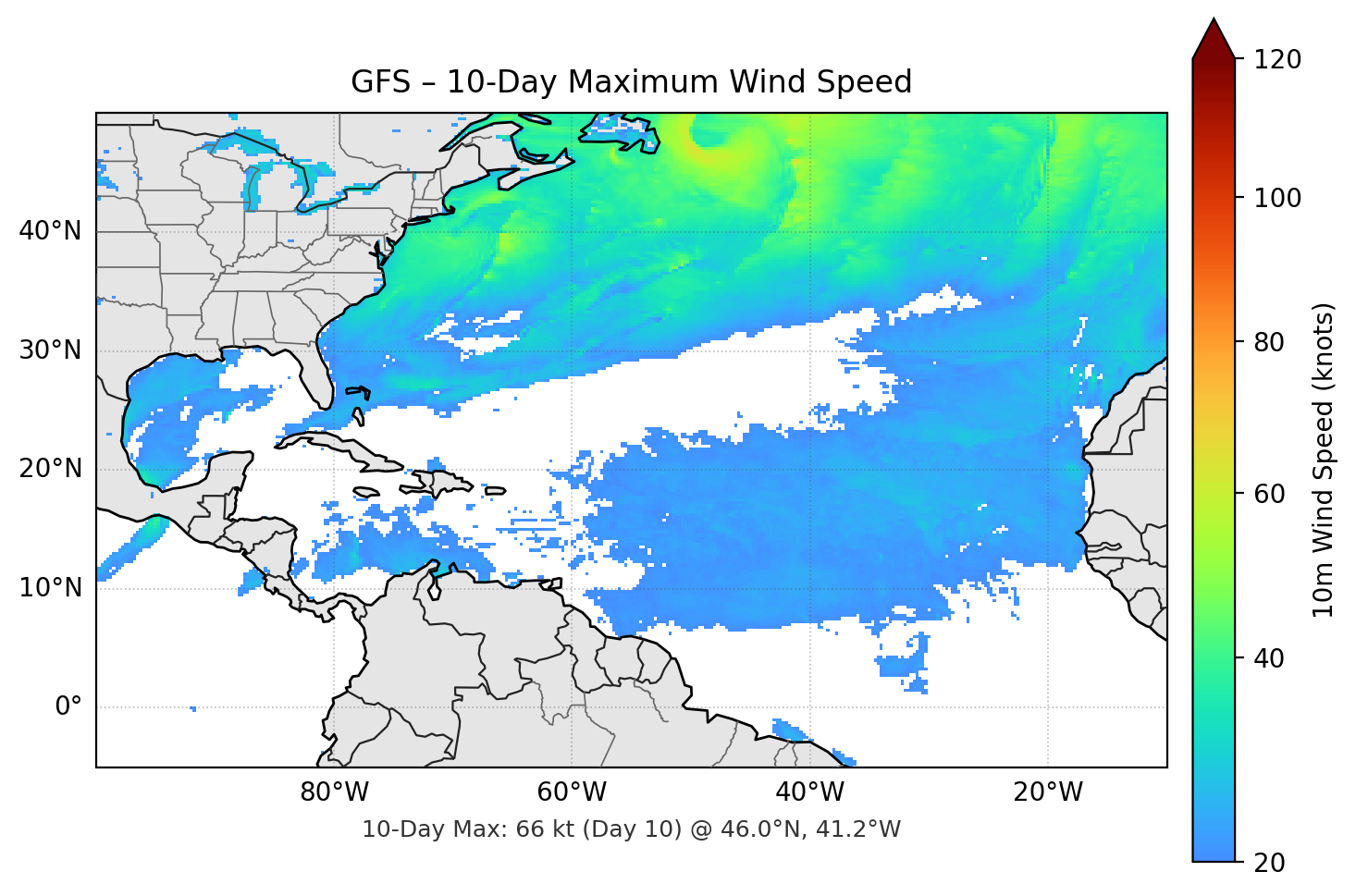 GFS 10-Day Max