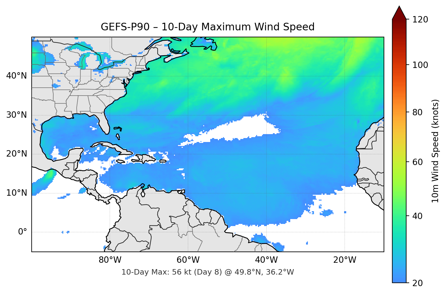 GEFS-P90 10-Day Max