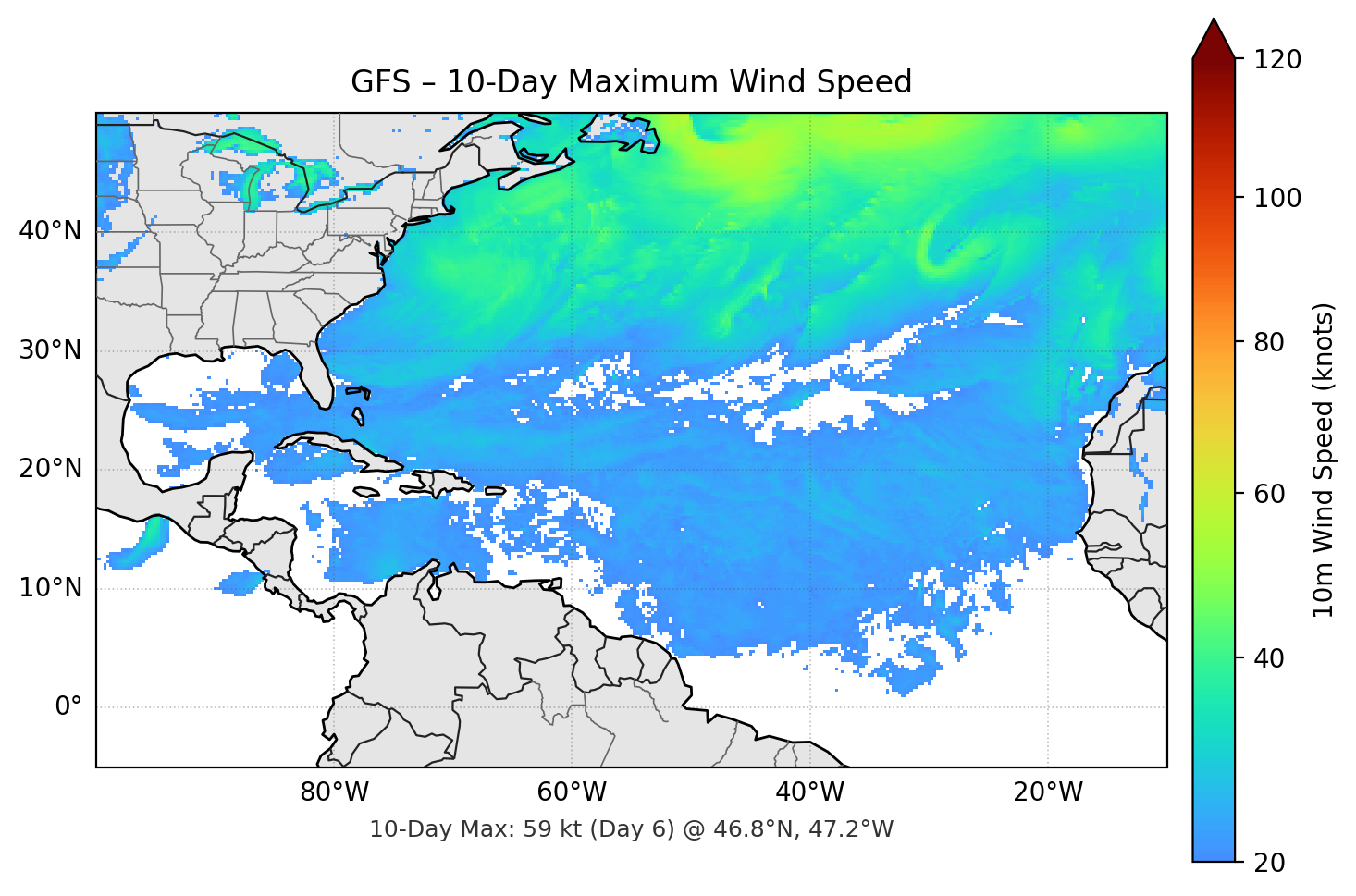 GFS 10-Day Max