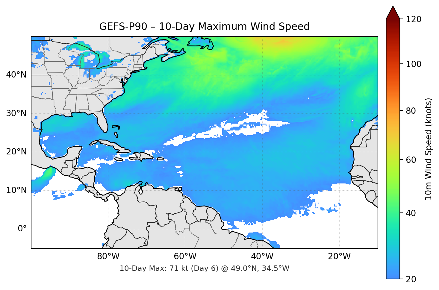 GEFS-P90 10-Day Max
