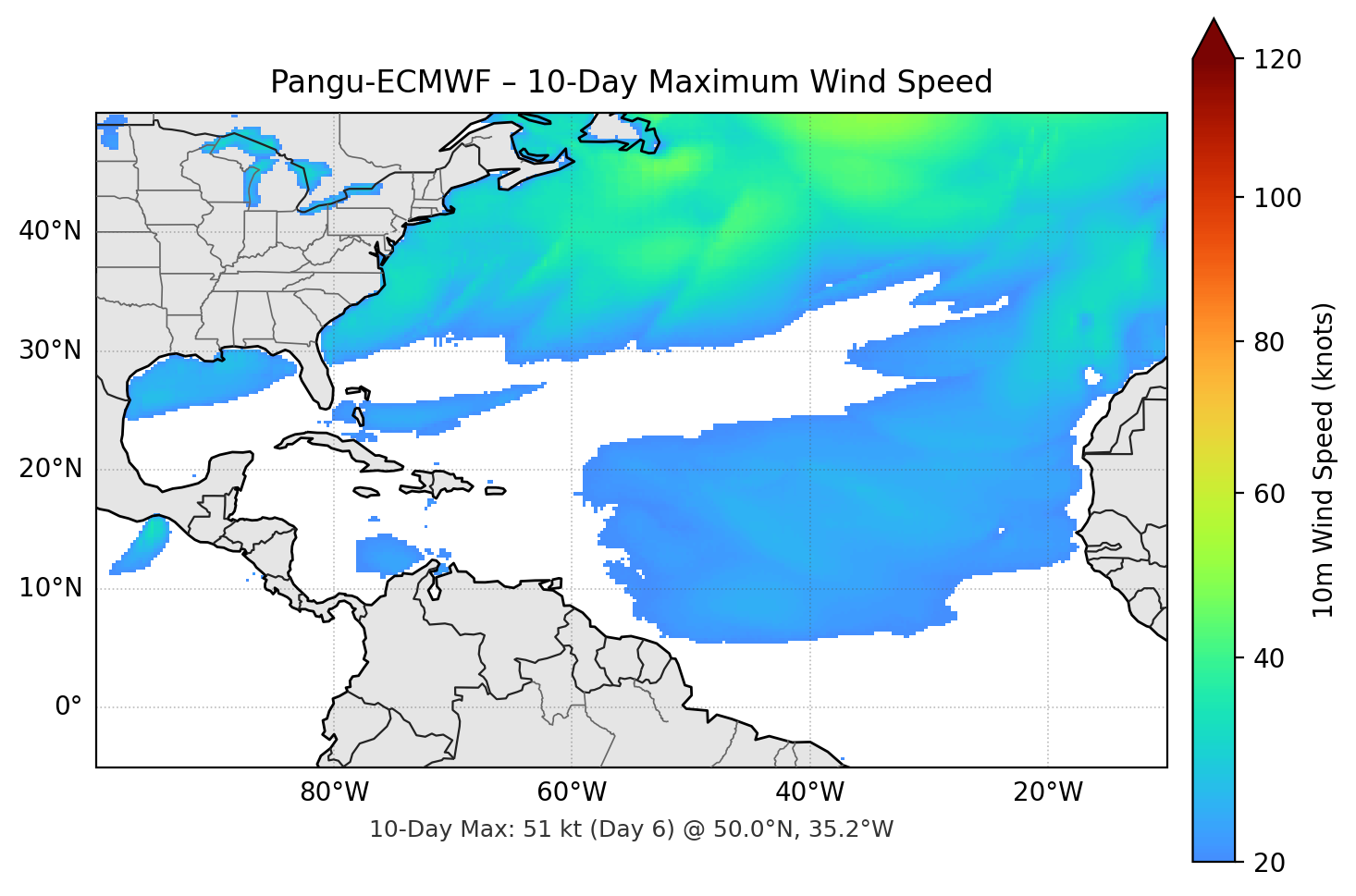 Pangu-ECMWF 10-Day Max