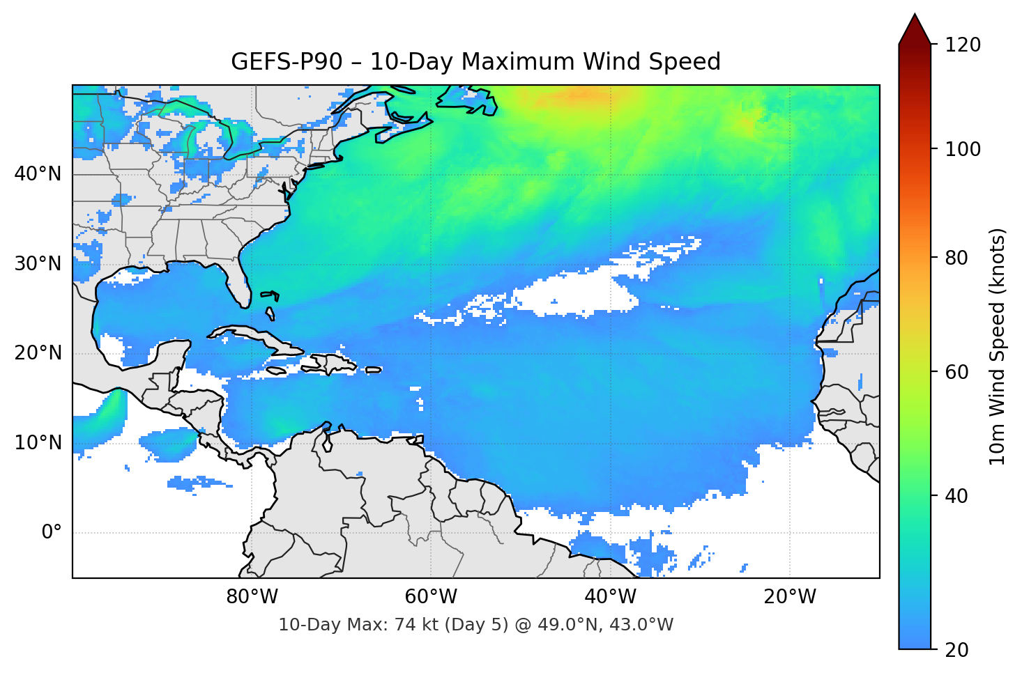 GEFS-P90 10-Day Max