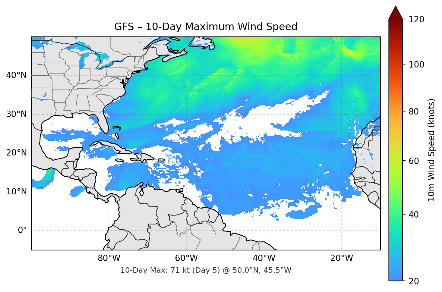 GFS 10-Day Max